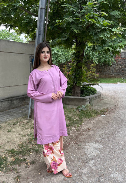 FLOWER Lawn Embroidered 3 Piece Dress – LF-FW-019