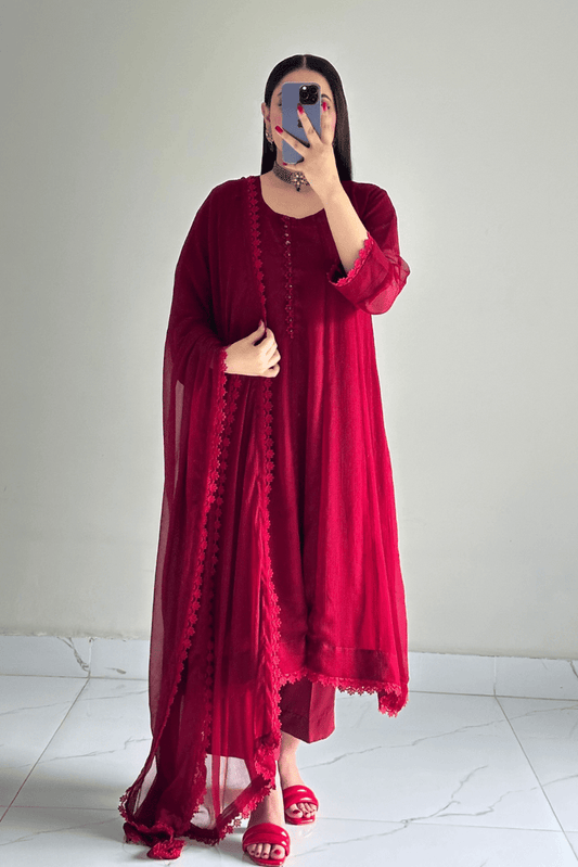 MISHA Chiffon Embroidered 3 Piece Dress – LF-MS-021
