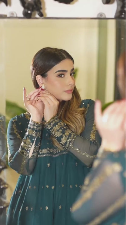 SURKHAAB Luxury Chiffon Frock 3 Piece Set – LF-SK-017